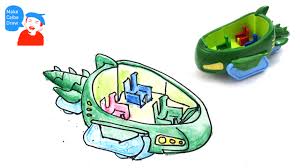 Free pj masks in gekko mobile coloring page online. How To Draw Pj Masks Gekko Car Youtube