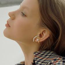 Retired MICHAEL MICHAUD Olive Pearl Collection Clip-on Earrings