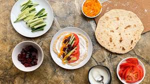 Wraps Maison Aux Crudites Et Sauce Au Yaourt Yuka Recette Alimentation Plat Vegetarien Cuisine Dietetique