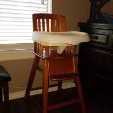 Eddie bauer wood high chair pad, replacement cover, red with large white dots this cotton fabric cover fits the eddie bauer as pictured wooden high chair, and jenny lind chairs. Eddie Bauer Wood Highchair Cherry Wood For Sale In Menlo Park Ca Offerup