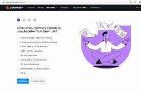 Delete semrush account