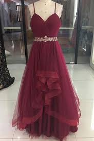 Burgundy Sweetheart Tulle Long Prom Dress Burgundy Evening Dress Burgundy Evening Dress Burgundy Prom Dress Prom Dresses Uk