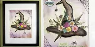 Framed Pressed Flower Witch Hat | Danilly Designs