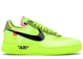 Nike Air Force 1 Off White Black Stockx Nike Air Force 1 Low Off White Volt Hype Shoes Nike Black Nikes