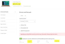 Showing enter unlock password key: Swift 3 Bios Password After Upgrade Acer Community