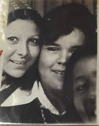 Stephen Ponce, Elaine Ponce Gaudin, Mary Ponce, Gaby Ponce Jr, Leah  Thompson Howell Mitchell, John D. Mitchell. Rose Garden Los Angeles, Ca.  1972