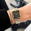 Amazon.com: BURKER Women's Watch Daisy Black Gold Silver 28mm ...