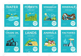 Natural Environmental Resources Vertical Banners Set With Ecology Symbols Flat Isolated Vector Illustration Sponsor Vector Illustration Ecology Illustration