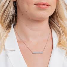 3.6 out of 5 stars. Personalized 10k Solid Yellow Gold Horizontal Bar Name Necklace Solo Mio Italian Jewelry