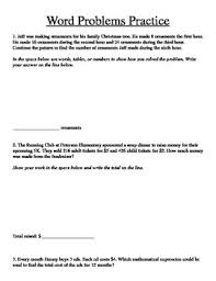 You may select the numbers to be represented with digits or in words. Word Problems Practice Worksheet Writing Equations Expressions