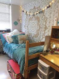 Dorm Room Dormroom Dormdecor Turquoise Gold White Coral Tapestry Dorm Room Dorm Room Diy Dorm Room Decor