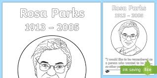 Was one of the organizers of the boycott. Rosa Parks Colouring Page