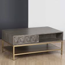 This table requires only 25 bd. Analise Coffee Table Grey Meubles