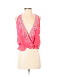 Details About Rory Beca For Forever 21 Women Orange Sleeveless Blouse S