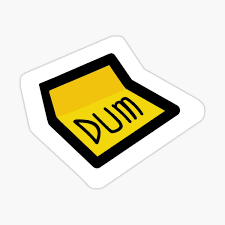 Dum Sticky Note Sticker By Aysha Draws Redbubble
