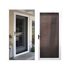 They come custom sized to your measurement and color. Crl Gdhrsrw3680 Security Screen White Finish 36 X 80 Right Hinged Slimline Security Screen Door