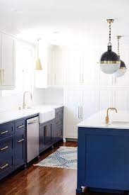 Royal blue and white kitchen cabinets. The 7 Best Cabinet Paint Colors For A Happier Kitchen According To Interior Designers Blue Kitchen Designs Stylish Kitchen Blue Kitchen Paint