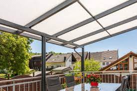 Polycarbonate roof sheeting is popular. Premium Terrace Roofing Gutta Werke