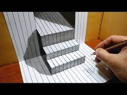 3d Trick Art Draw A Round Hole In Line Paper With Graphite Pencil Youtube 3d Drawings 3d Art Drawing Art Tips