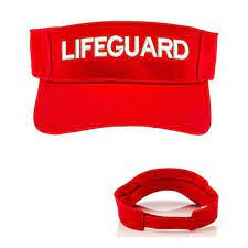 Lifeguard Life Guard Red Sun Visor Cap Hat Etsy Visor Cap Visor Lifeguard Hat