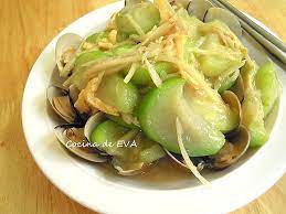 食譜 絲瓜三吃 蛤蜊絲瓜 絲瓜泡麵煎 絲瓜鹹粥 cocina de eva 痞客邦 food cucumber vegetables