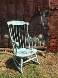 rocker heavily distressed in surfboard by american paint company the old store americanpaintcompany american paint company outdoor chairs adirondack chair