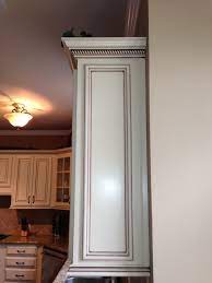 My Dream Kitchen At Last Painted Maple Cabinets Antique White Almond Added Light Rail Refacing Kitchen Cabinets Kitchen Renovation Antique Kitchen Cabinets