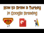 How to Draw a Turkey in Google Drawing | Google Draw with Me - YouTube