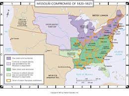 Missouri Compromise Line Map Atlas Map: Missouri Compromise Of 1820-1821