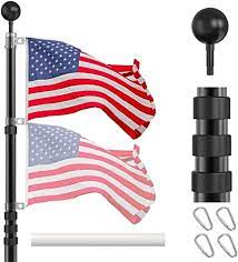 Wide selection of flagpoles and flags for sale. Amazon Com Iiope Telescoping Flag Poles Kit 20 Ft Heavy Duty Aluminum Telescopic Flagpole With 3x5 American Flag Outdoor In Ground Flag Pole For Residential Yard Or Commercial Black Patio Lawn