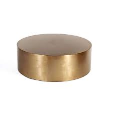 Milo Brass Drum Coffee Table Rounddefault Title Drum Coffee Table Brass Drum Coffee Table Geometric Coffee Table