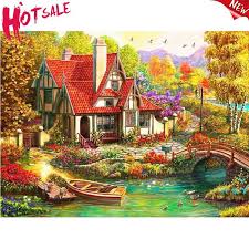 Maybe you would like to learn more about one of these? Jembatan Sungai Dan Rumah Lukisan Pemandangan Dengan Nomor Kit Untuk Orang Dewasa Di Atas Kanvas Ruang Tamu Kamar Tidur Dekorasi Gambar Cat Dengan Nomor Aliexpress