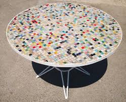 1970s Spanish Garden Glass Mosaic Table With Iron Legs In 2020 Mosaic Glass Mosaic Table Glass