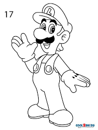 How To Draw Luigi Step By Step Pictures Cool2bkids Disney Character Drawings Drawings Cartoon Drawings