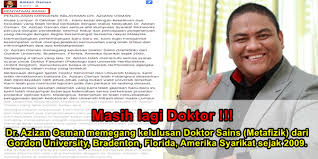 Dr azizan osman is a business app developed by alpha profit resources. Kenyataan Rasmi Penipuan Status Phd Dr Azizan Osman