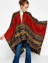 Desenli Panco Goruntuler Ile Kadin Olmak Ponchos Kadin