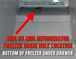 Once there heat will evaporate that water quickly. How To Repair A Freezer Dripping Water Into Refrigerator Frozen Drain Tube Refrigerator Drain Side By Side Refrigerator