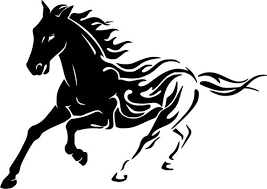 Black And White Mustang Clipart Horse Wild Mustang Tribal Wall Car Truck Window Vinyl Sticker Decal 6 X 4 2 Ebay Horse Clip Art Tribal Animal Tattoos Horse Tattoo