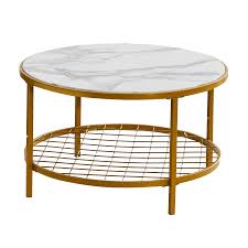 Table sets coffee, console, sofa & end tables : 2pcs Round Coffee Tea Table Set With Marble Effect Metal Frame Side Table Movable End Table For Living Room Office Furniture Coffee Tables Aliexpress