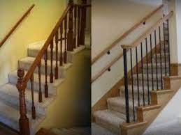 Carpetwrapped Stair Remodel Carpet Stairs Banister Remodel