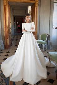 Millanova Ivory Josephine Feminine Wedding Dress Size 8 M In 2021 Long Sleeve Satin Wedding Dress Wedding Dresses Satin Ball Gown Wedding Dress
