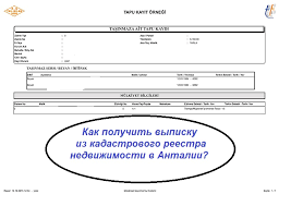 Kak Poluchit Vypisku Iz Kadastrovogo Reestra Nedvizhimosti V Antalii