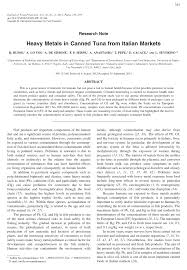 Expensive tuna fish, but this is the only tuna fish i eat and i cannot find it anywhere in san diego. Pdf Heavy Metals In Canned Tuna From Italian Markets