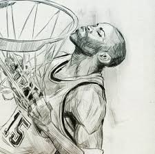 Vince Carter Kiss The Sky Sketch Hooped Up Sports Illustrations Art Basketball Drawings Basketball Art
