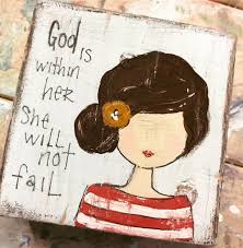 Little Block Art Blockart Shewillnotfail Portraitart Illustration Lady Girl Grace Folkart Artistsoninstagram Tinyart Quoteart Art Scripture