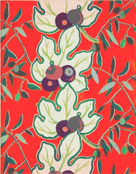 Textile design for cretonne, 1928. Figs And Olives Art Museum Of Fine Arts Textile Design