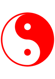 Publicdomainvectors Org Merah Yin Yang Yin Yang Simbol Warna
