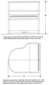 piano size how to measure an upright or grand piano in