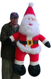 American Made Giant Stuffed Standing Santa Claus 4 Feet Tall Soft Premium Quality Large Christmas Plush 48 Inches Legs Do Not Bend So It Stands Upright And Can Christmas Plush Giant