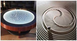 Sisyphus Table Uses A Small Ball To Draw Hypnotic Designs In The Sand Art Table Sand Art Sand Drawing